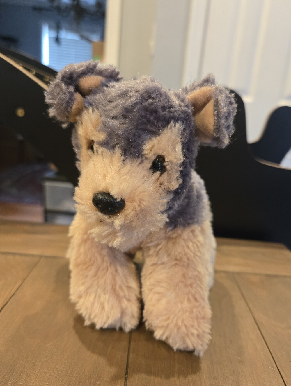 Plush Puppy Scottie Dog Tan and Gray Soft Stuffed Animal Aurora